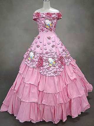 hello kitty wedding gown